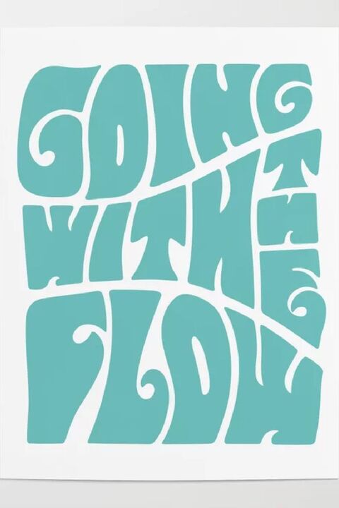 Going With The Flow Retro Poster