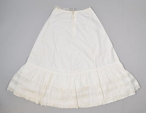 White Lace Ruffled Long Skirt