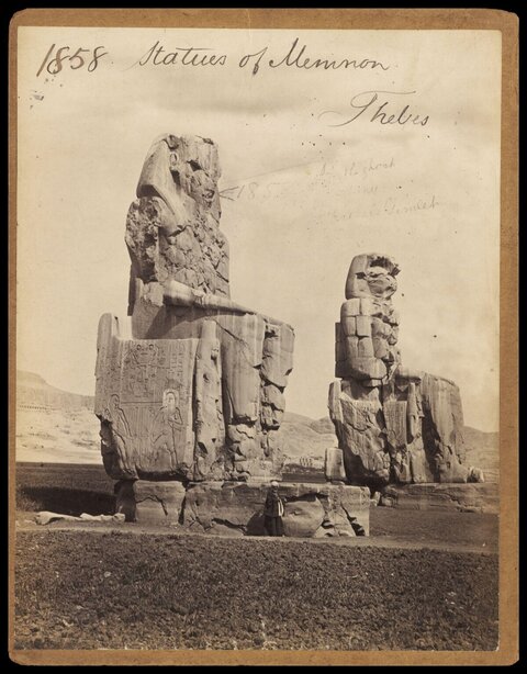 1858 Memnon Statues at Thebes