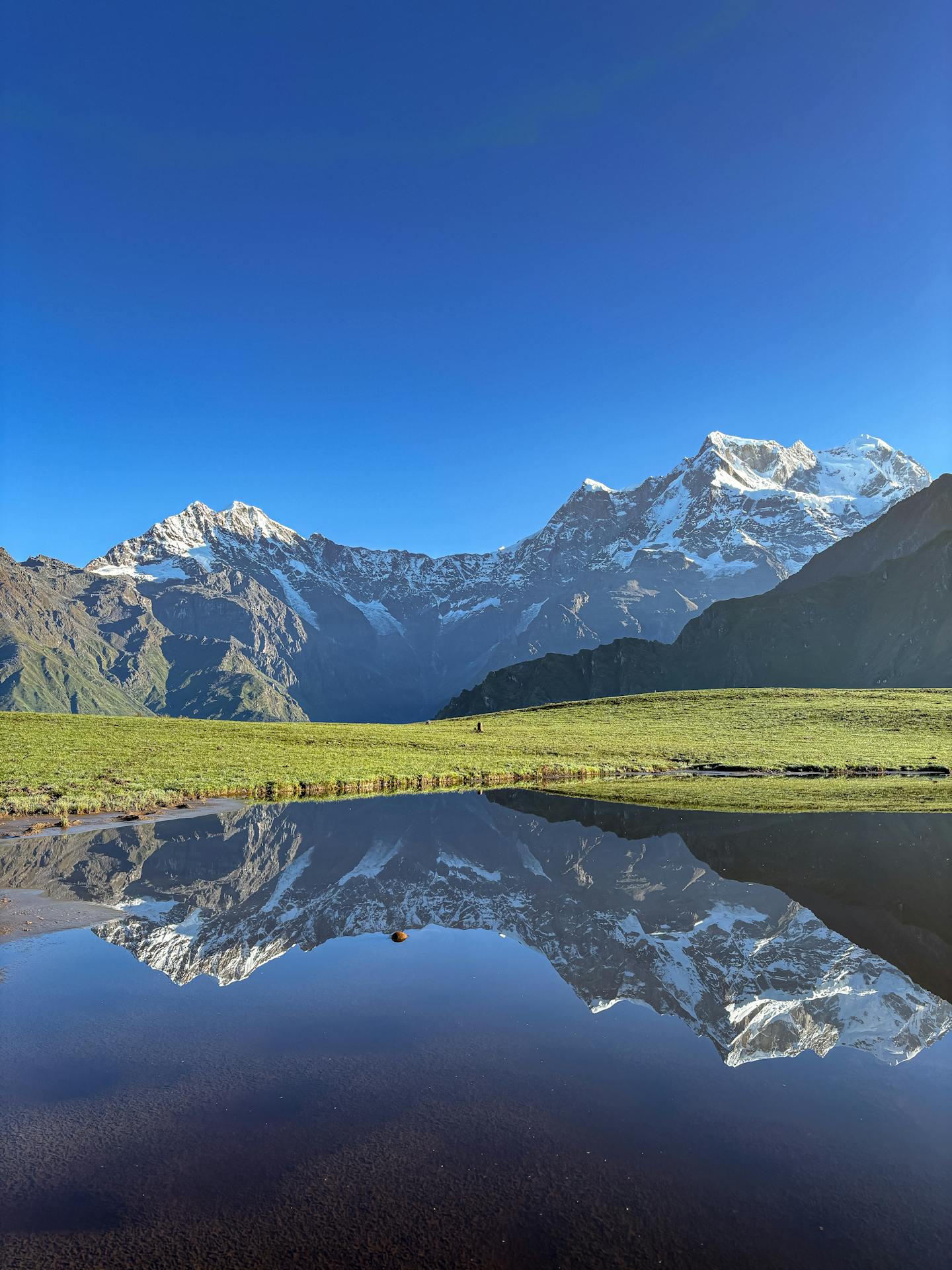 Snow-capped Mountains Lake Reflection