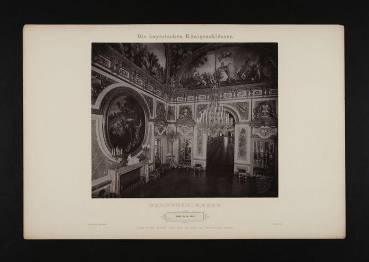 Vintage Photo of Bavarian Palace Interior