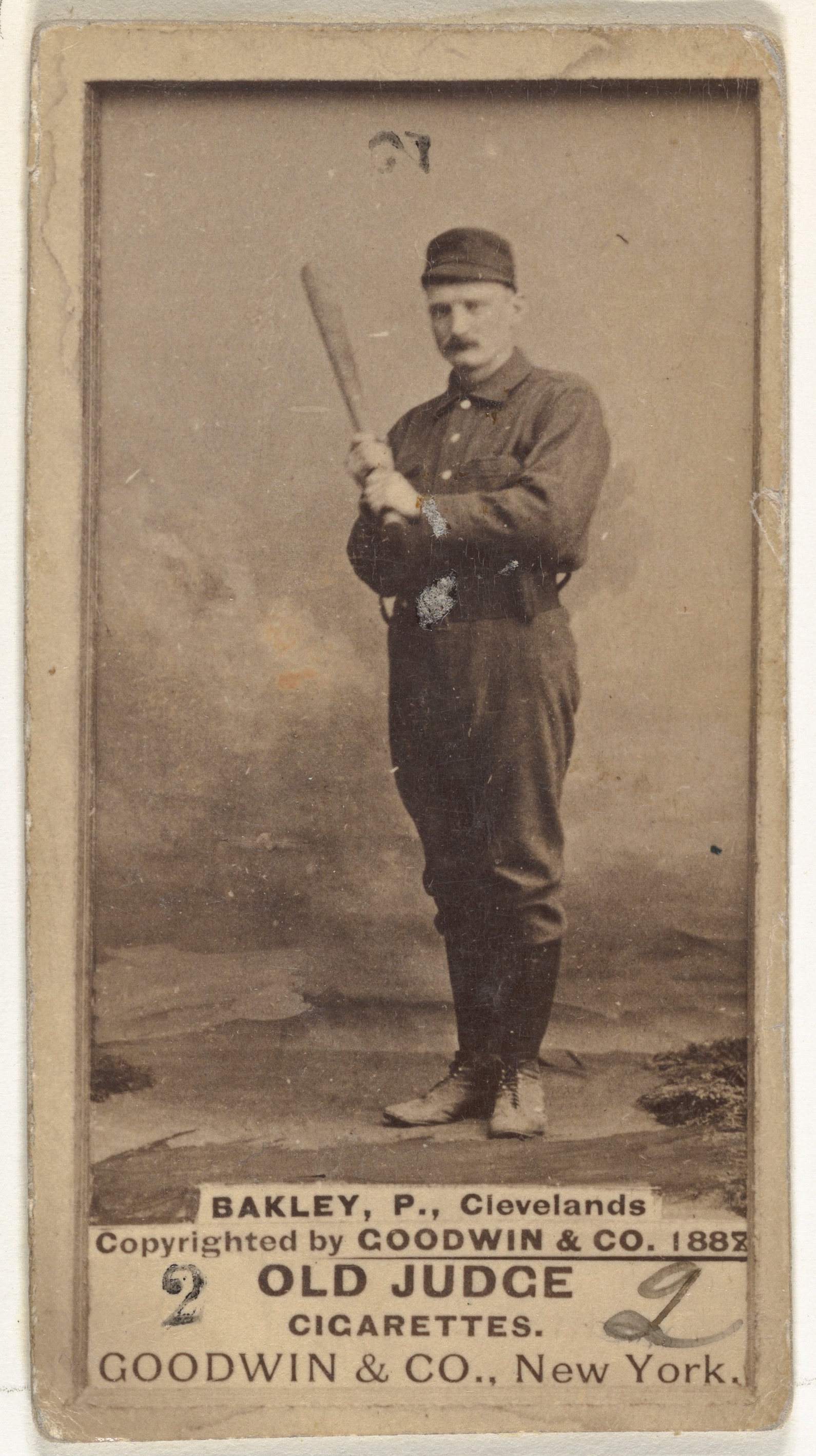 1888 Old Judge Bakley Baseball Card