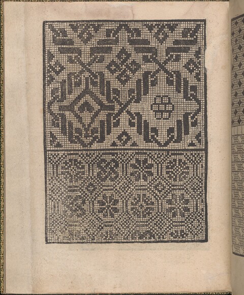 Antique Grid Stitch Embroidery Pattern