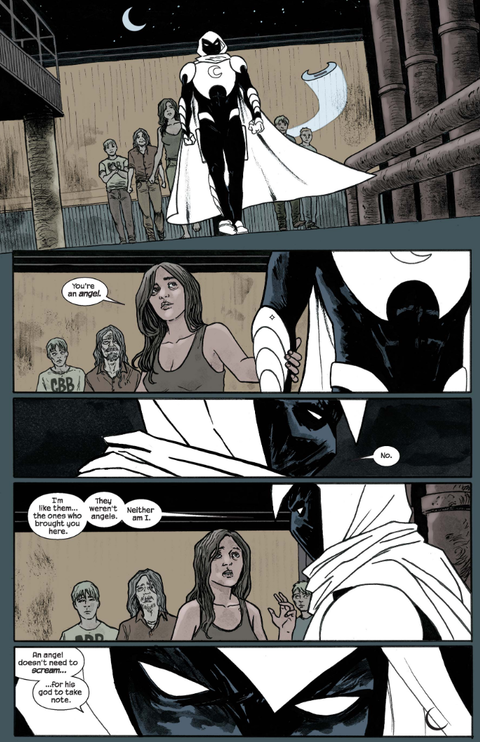 Moon Knight Comic Panel Scene