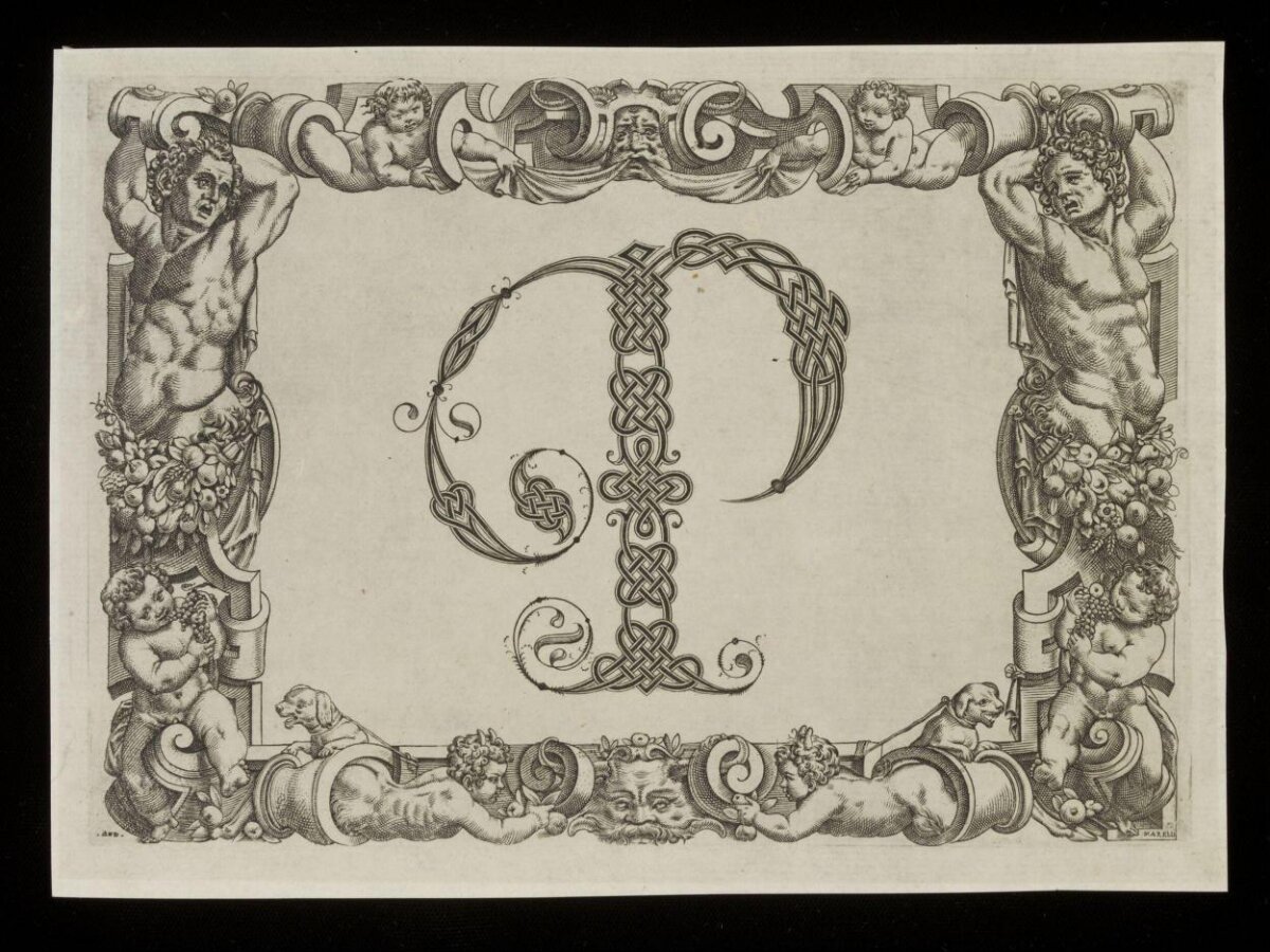 Ornate Engraved Initial P