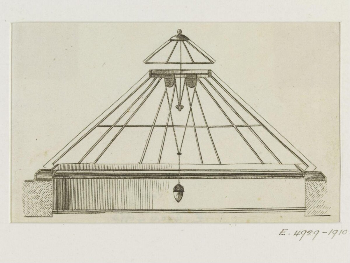 Architectural Ink Drawing of Skylight