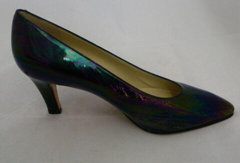 Iridescent Pointed Toe High Heel Pump