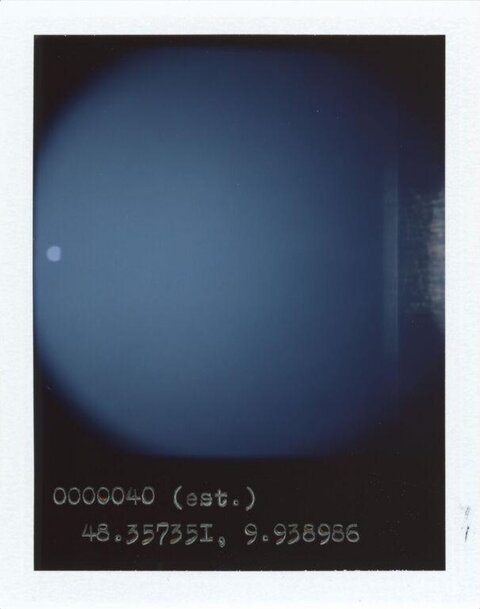 Overcast Sky Polaroid With Coordinates