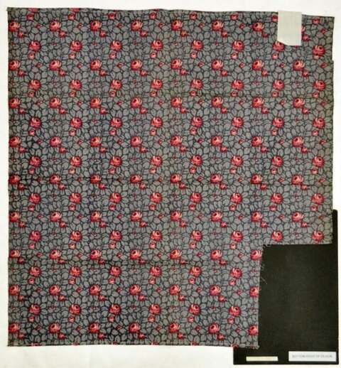 Vintage Rose Print Fabric Swatch
