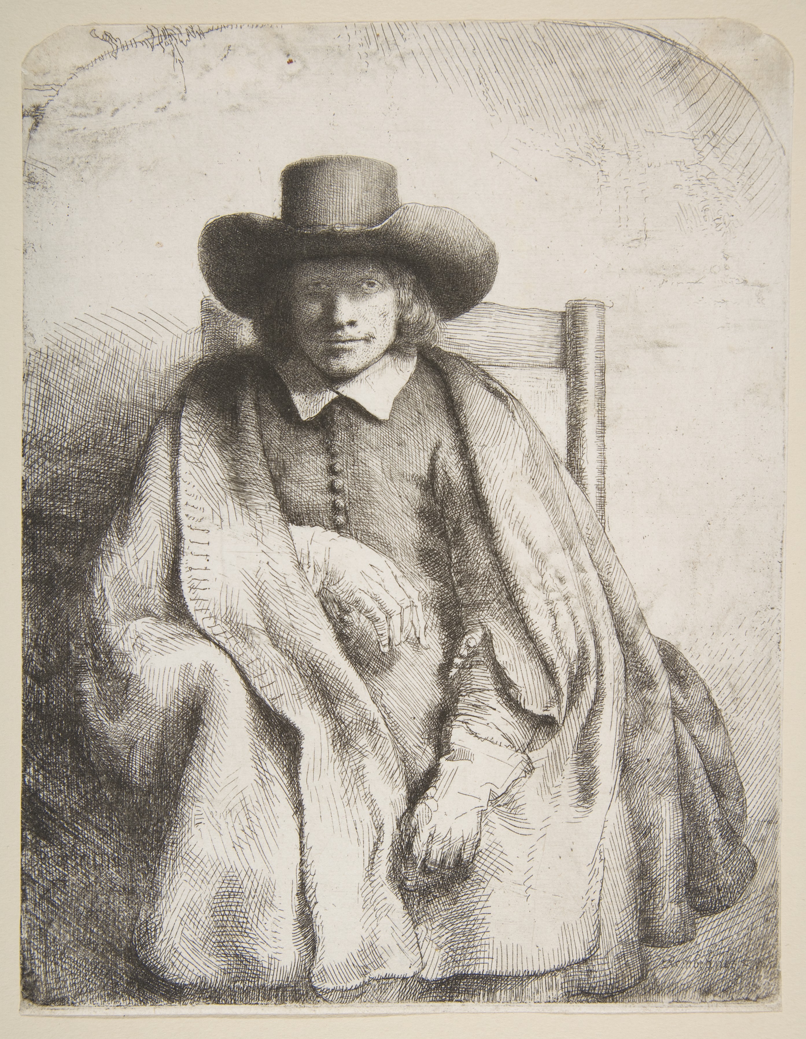 Portrait of a Seated Man in Etching
