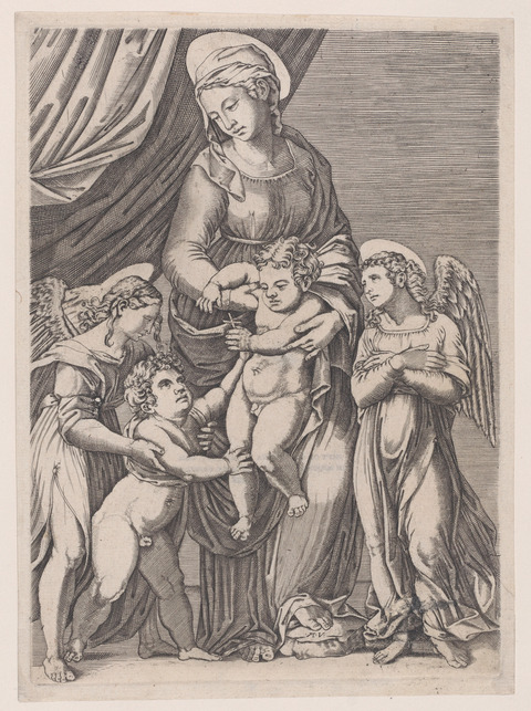 Madonna with Christ Child and Angels
