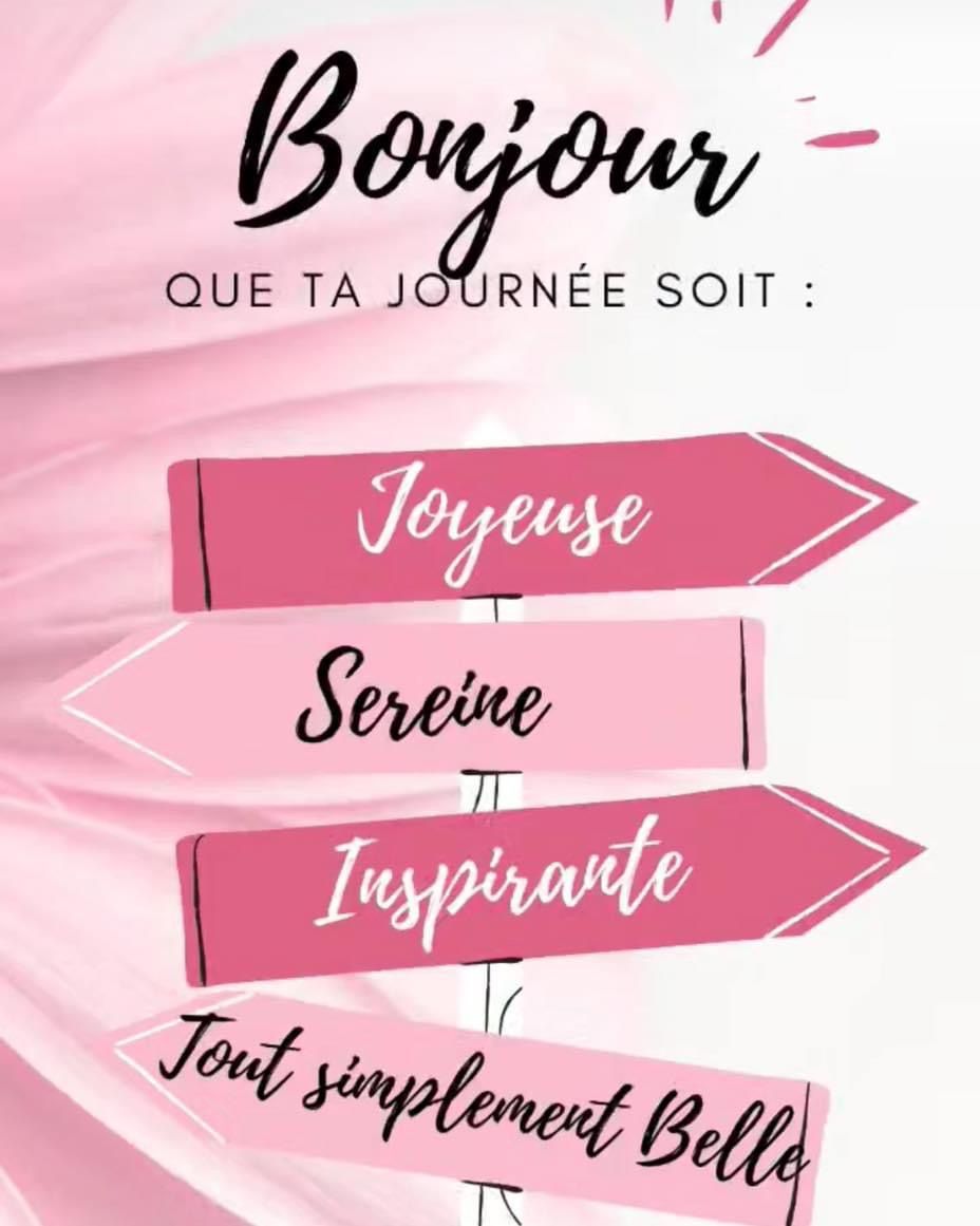 Bonjour Daily Positive Wish Graphic