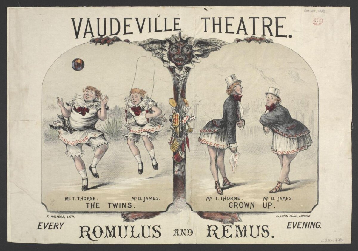Vaudeville Theatre Romulus and Remus Poster