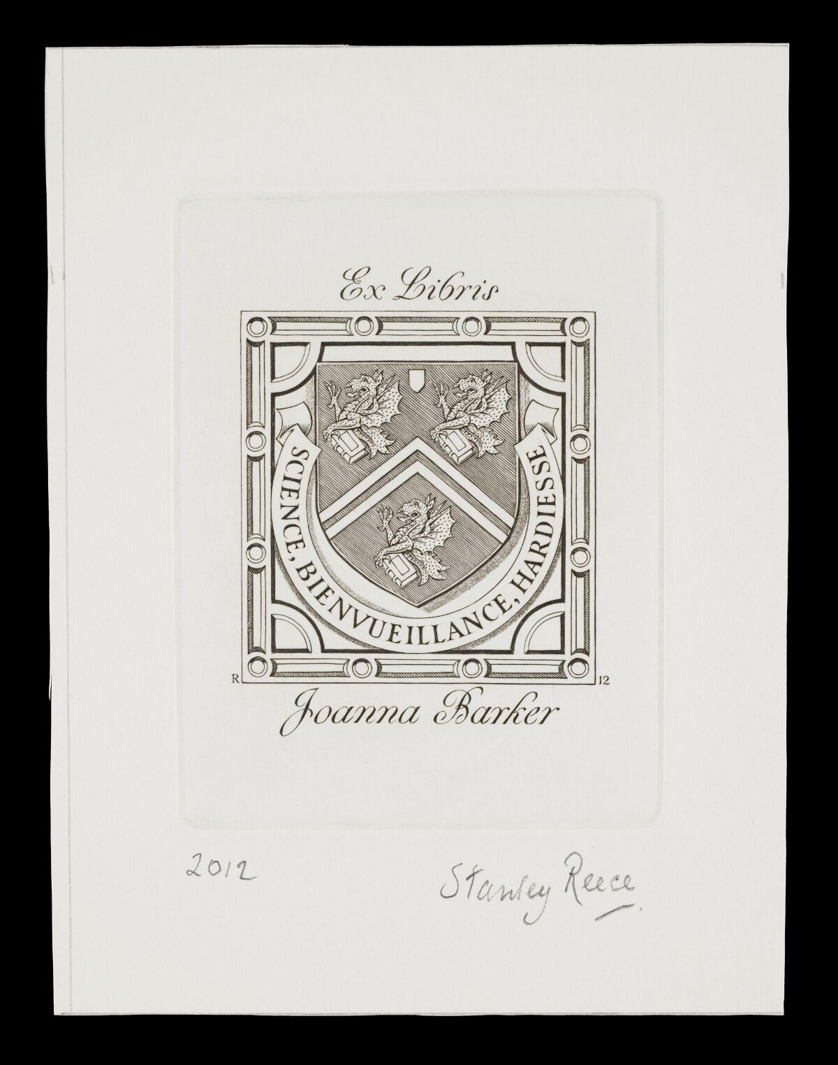Joanna Barker Ex Libris Bookplate