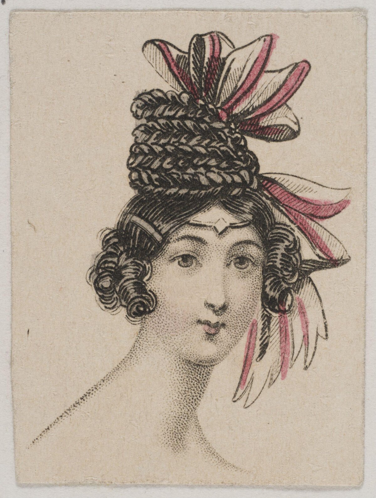 Sketch of Woman in Feathered Headdress