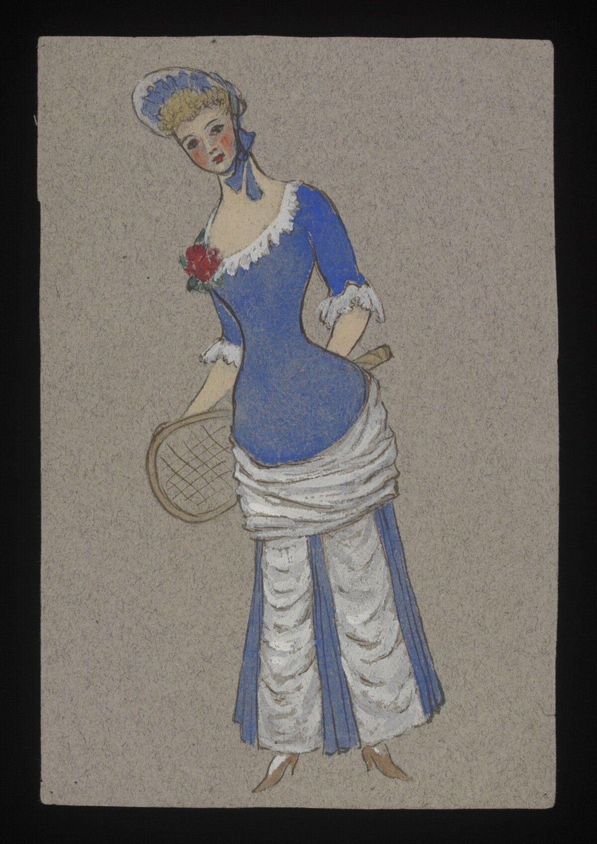 Vintage Tennis Costume Sketch