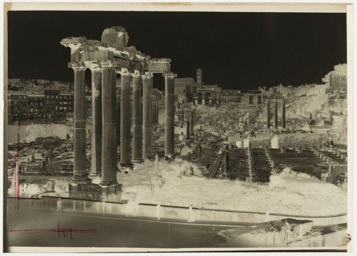 Ancient Roman Ruins Photographic Negative
