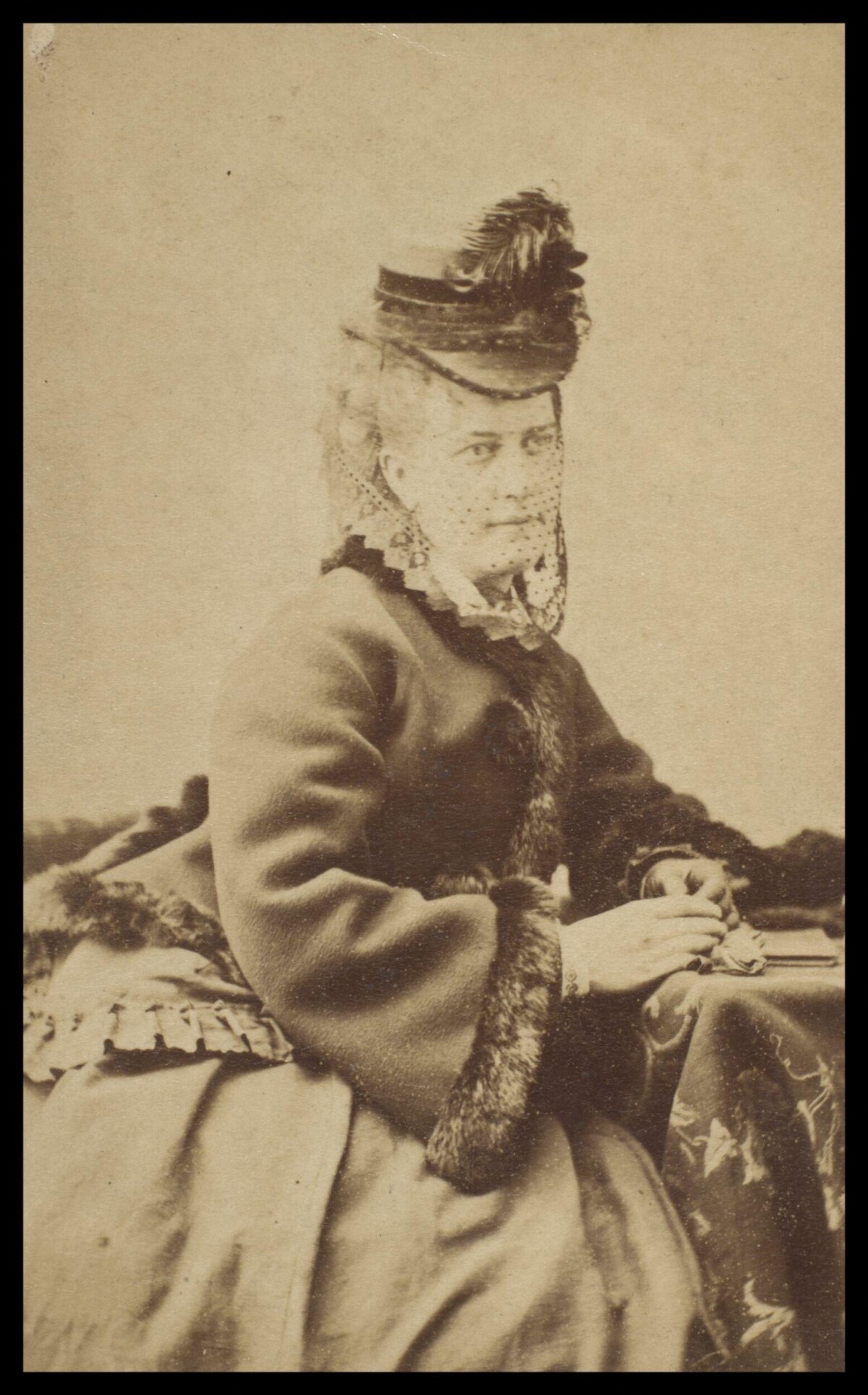Vintage Seated Woman Portrait