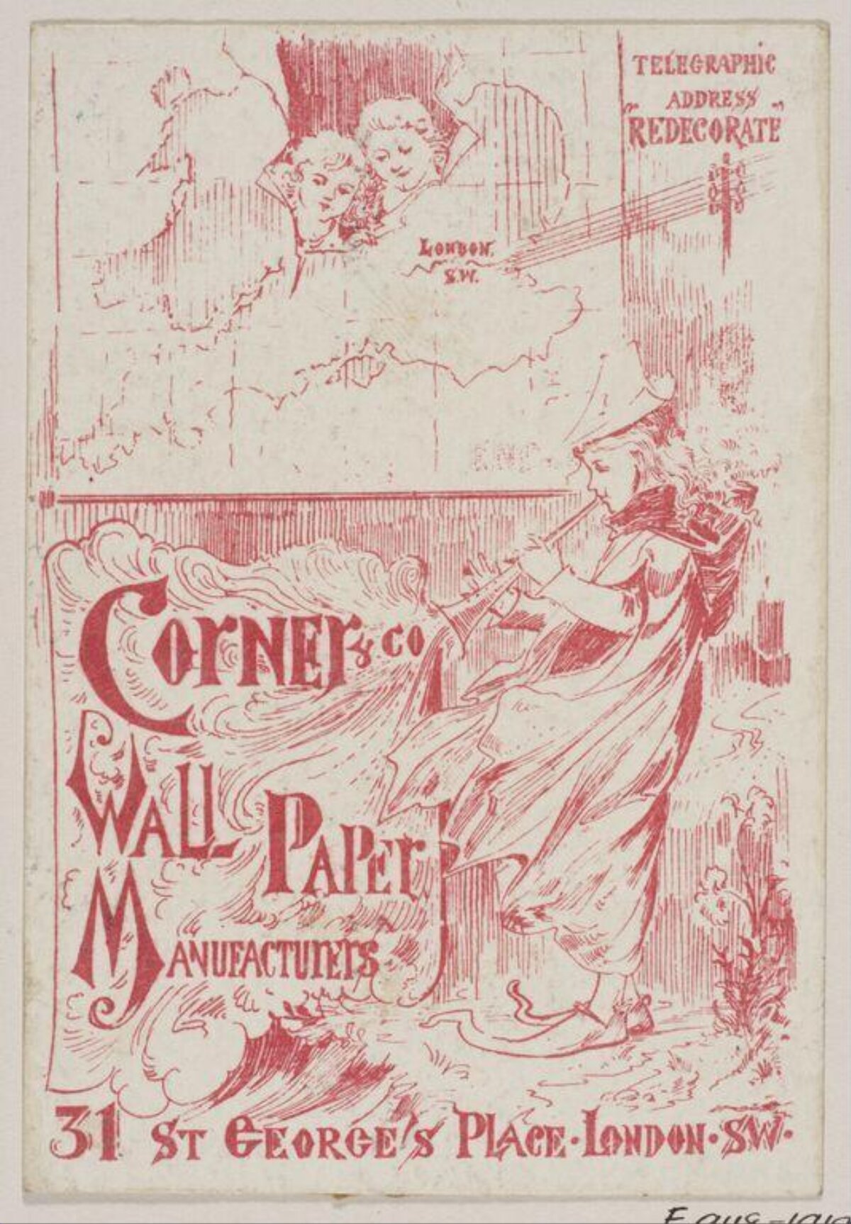 Vintage Corner & Co Wallpaper Advertisement