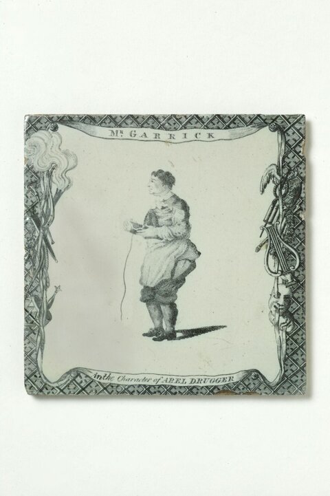 Decorative Tile of Garrick as Abel Drugger