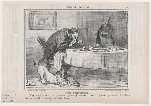 Parisian Hippophagy Satirical Sketch