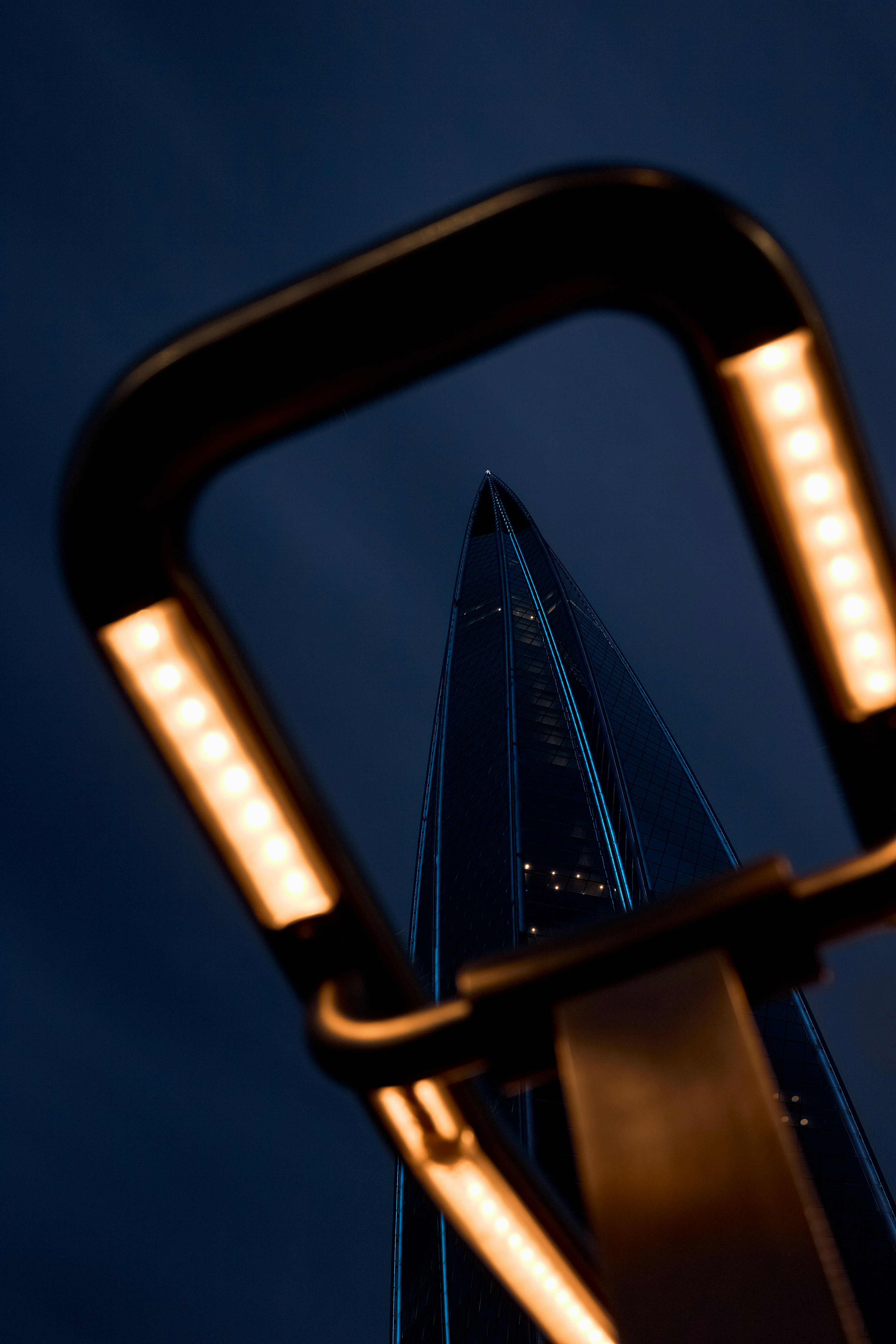 Framed Skyscraper at Night