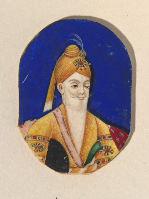 Miniature Portrait of Indian Ruler