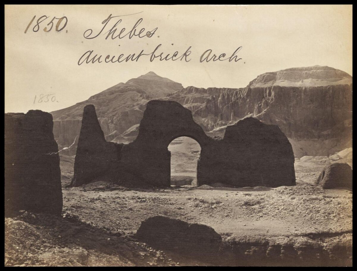 1850 Ancient Brick Arch at Thebes