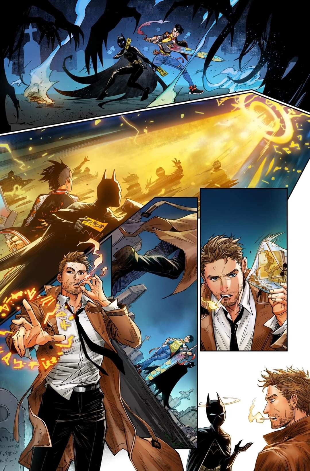 Supernatural Hero Battle Comic Page