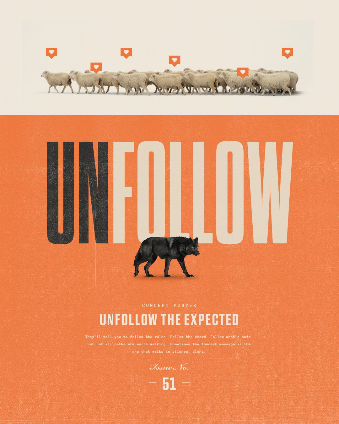 Unfollow Concept Poster