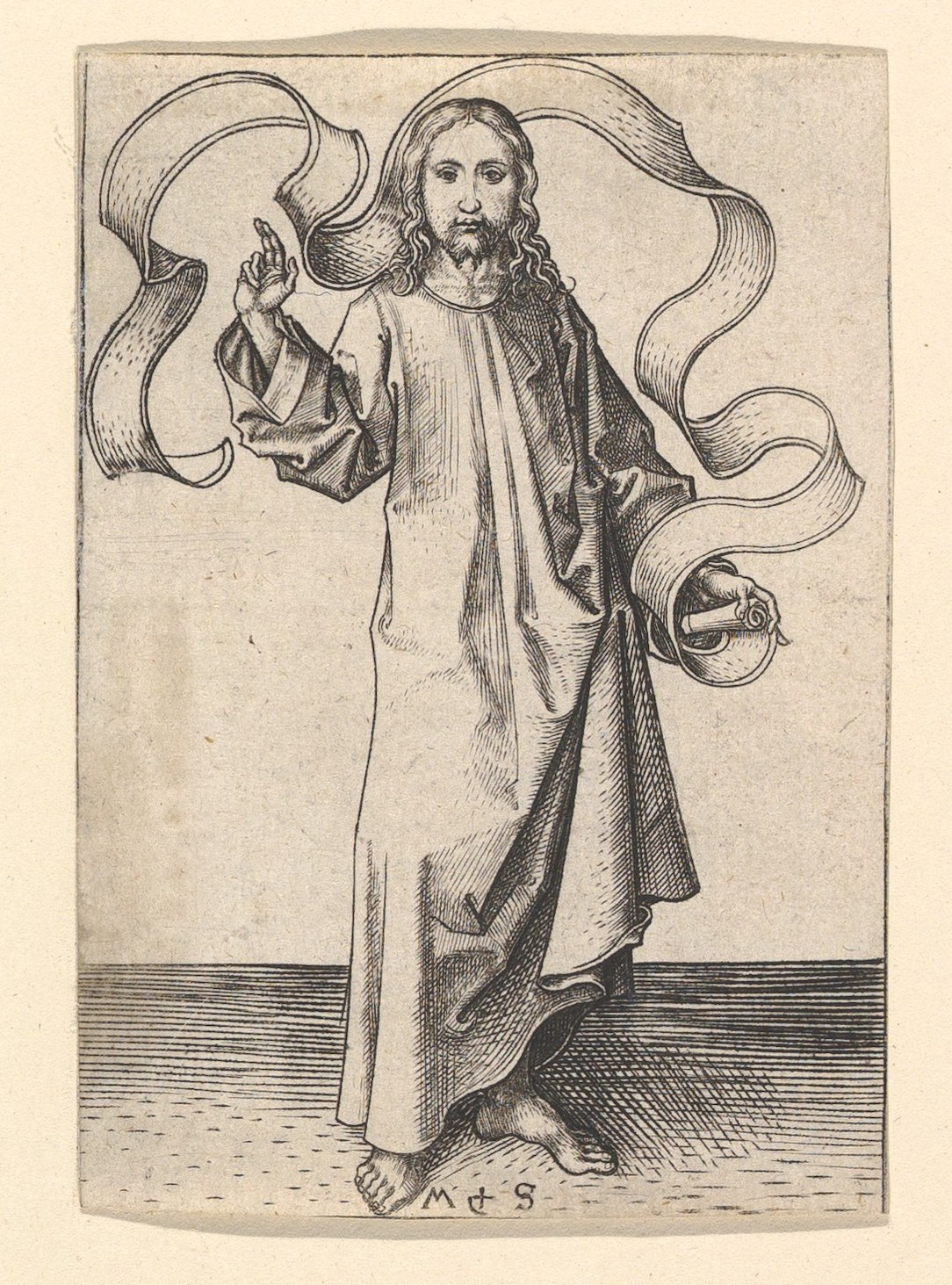 Engraving of Christ Blessing