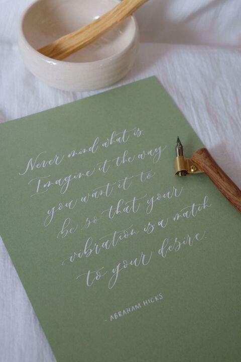 Calligraphy Abraham Hicks Quote