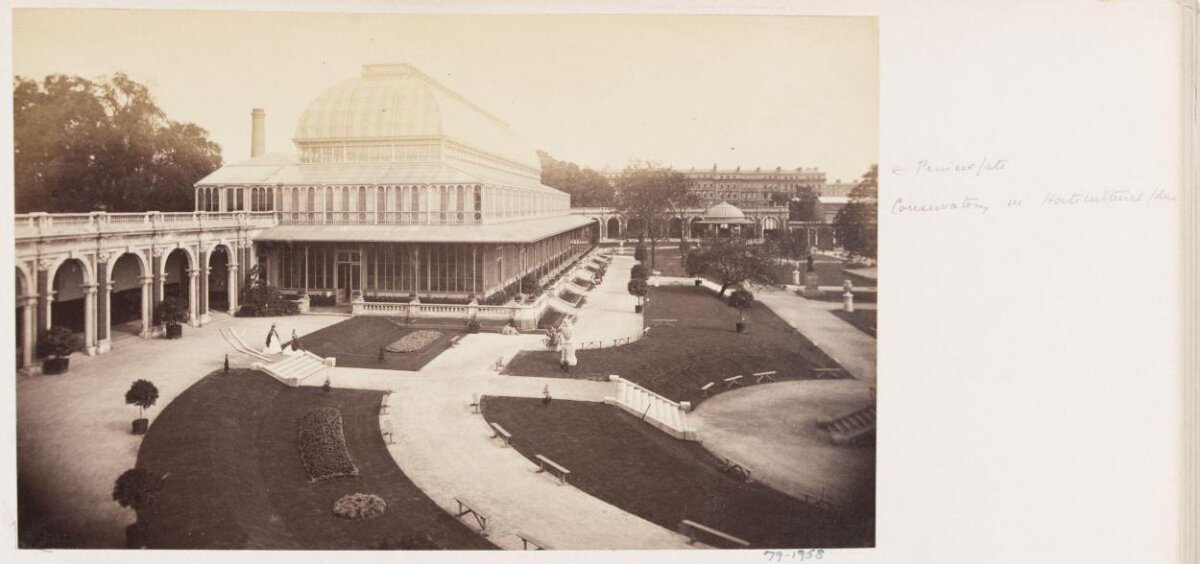 19th Century Conservatory Garden View