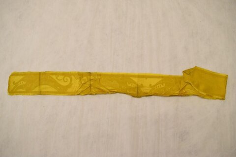 Yellow patterned fabric strip