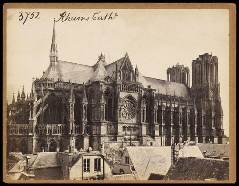 Vintage Photo of Reims Cathedral