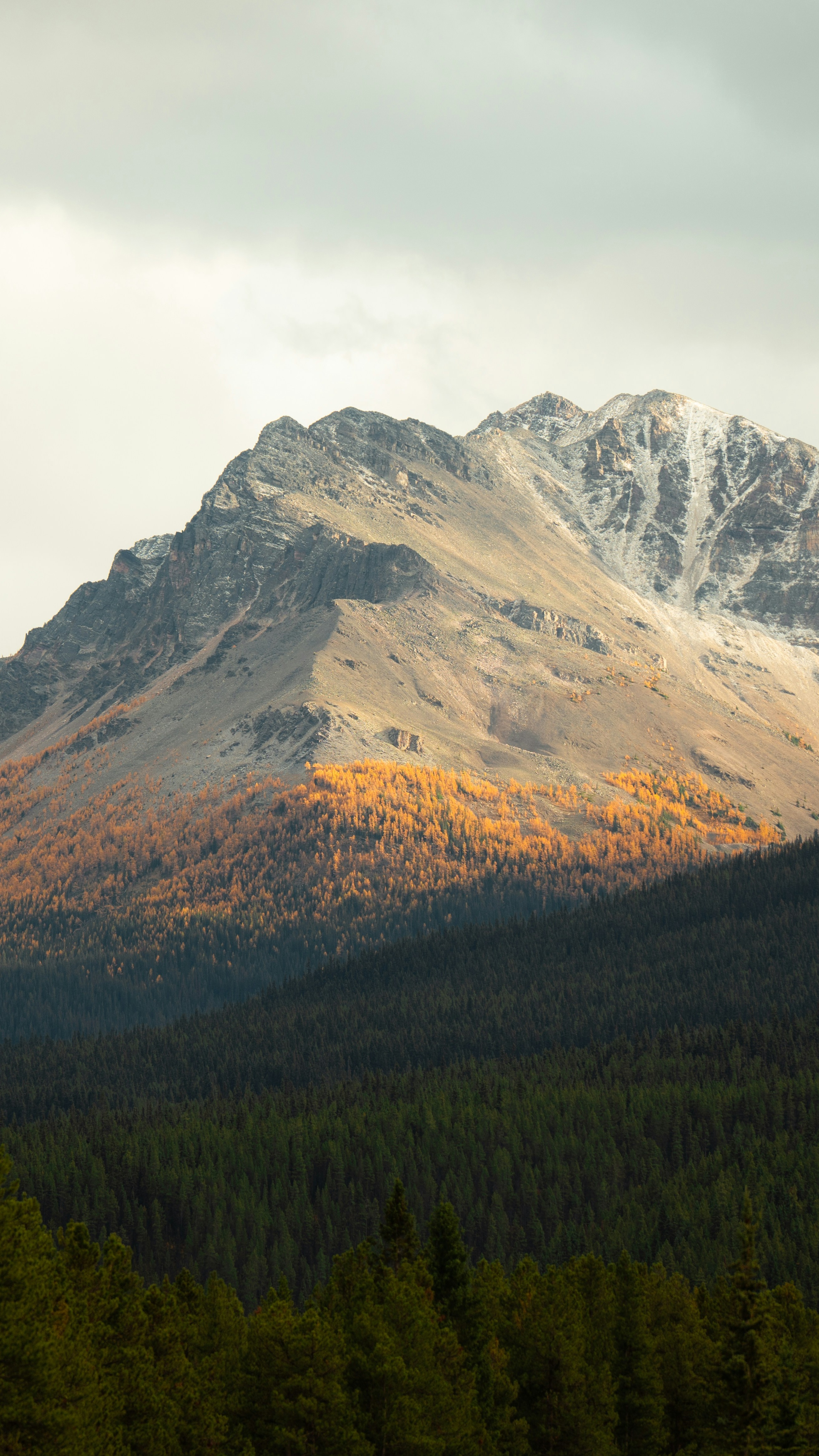 Autumn Snow-Capped Mountain Landscape