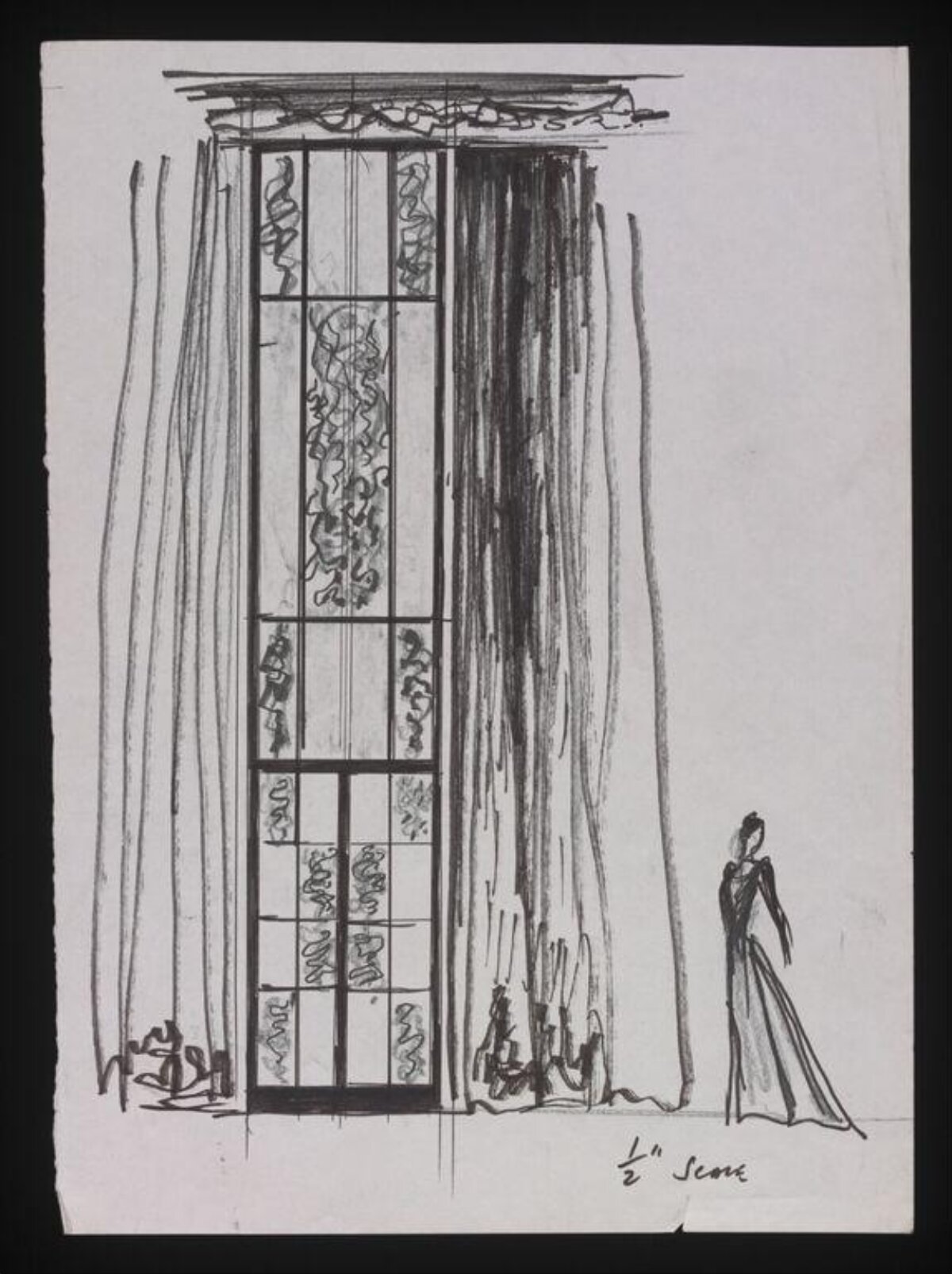 Ink Sketch of Theatre Stage Set