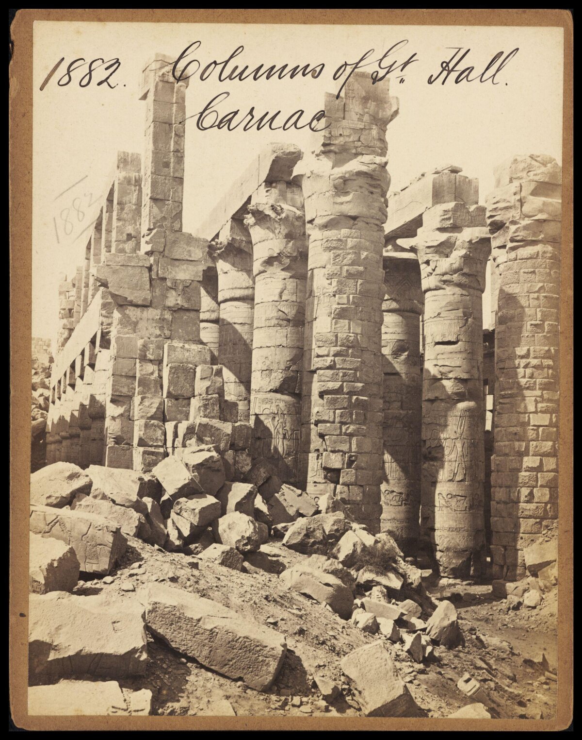 1882 Karnak Great Hall Column Ruins