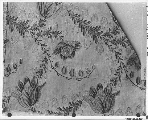 Antique Floral Woven Textile Sample