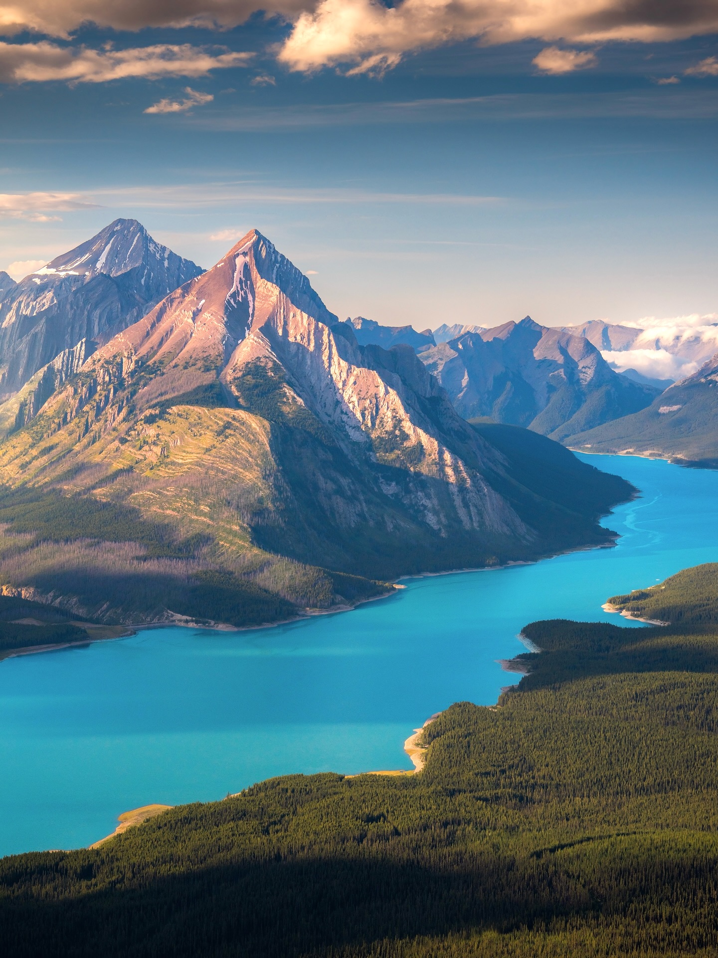 Rocky Mountain Blue Lake Landscape