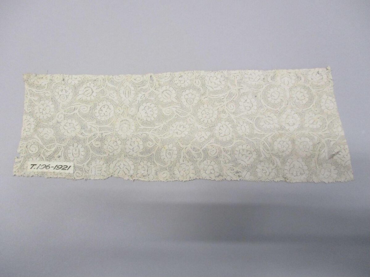 Antique White Lace Textile Fragment