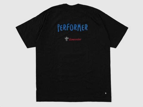 Black Printed Back View T-Shirt