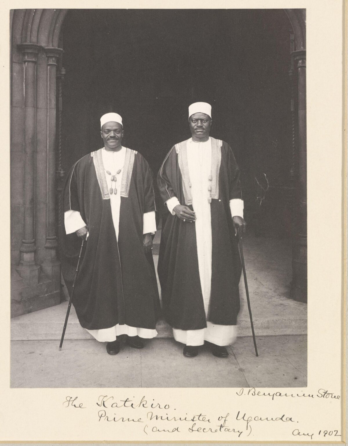 1902 Portrait of Ugandan PM and Secretary
