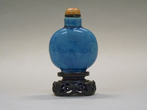 Blue Glaze Porcelain Snuff Bottle
