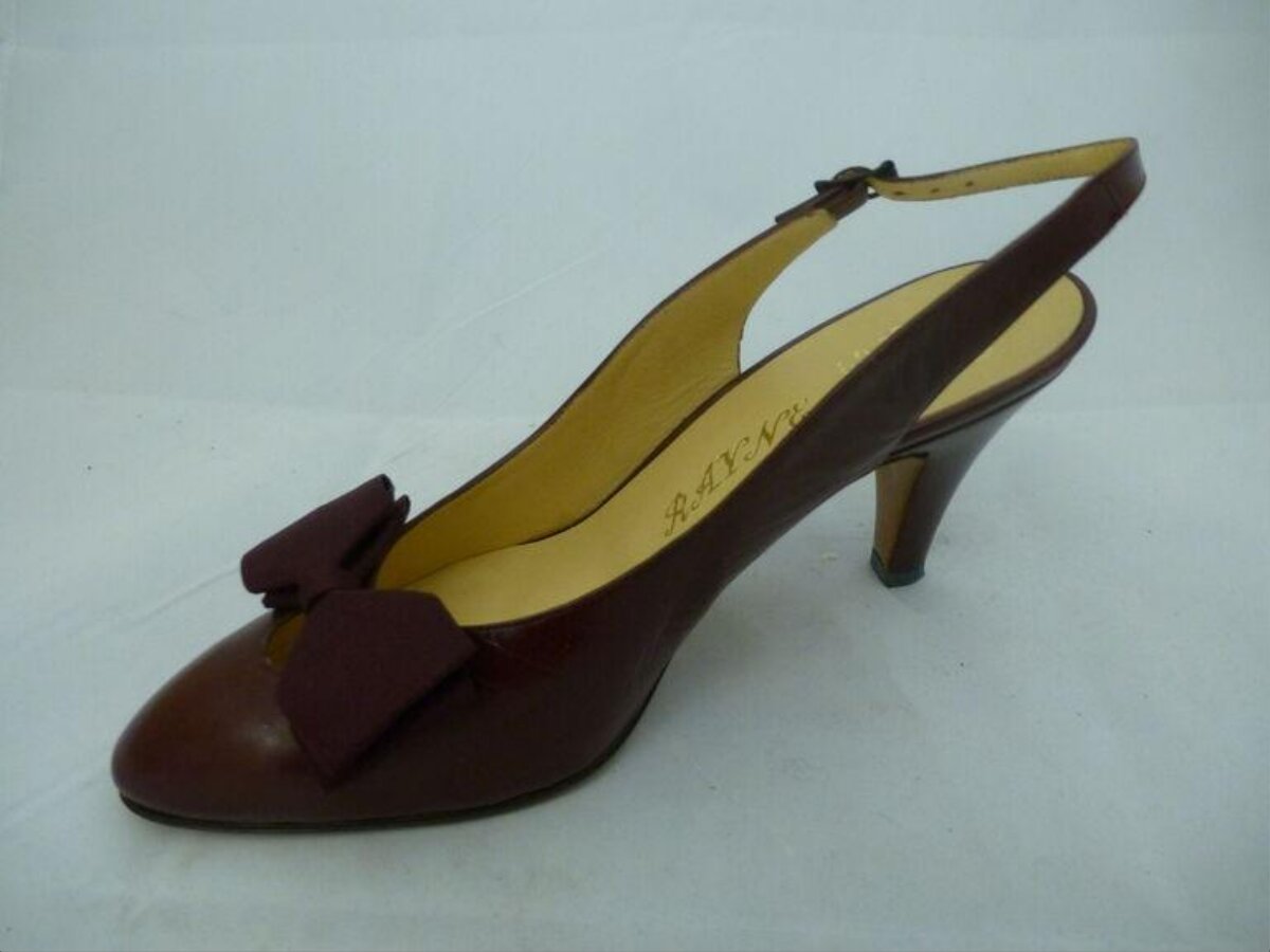 Brown Slingback High Heel Shoe