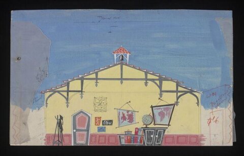 School Room Stage Design Sketch