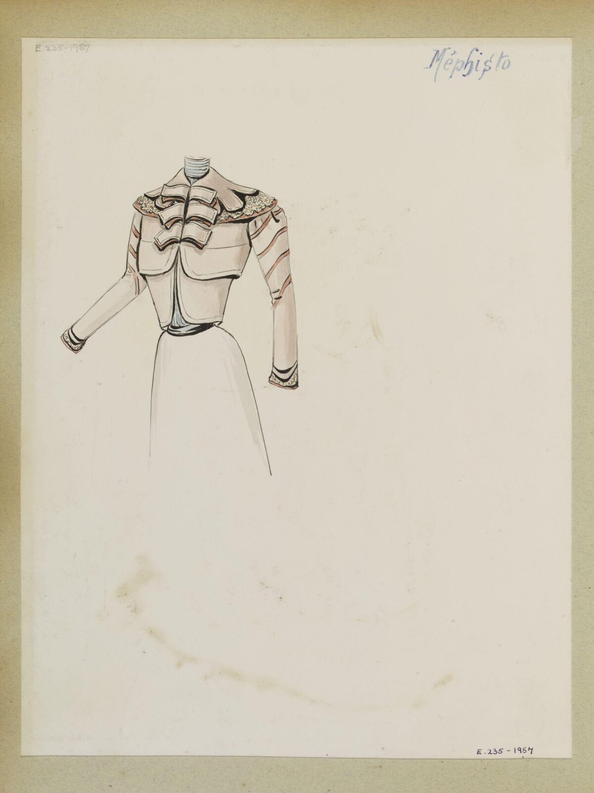 Vintage Mephisto Costume Fashion Sketch