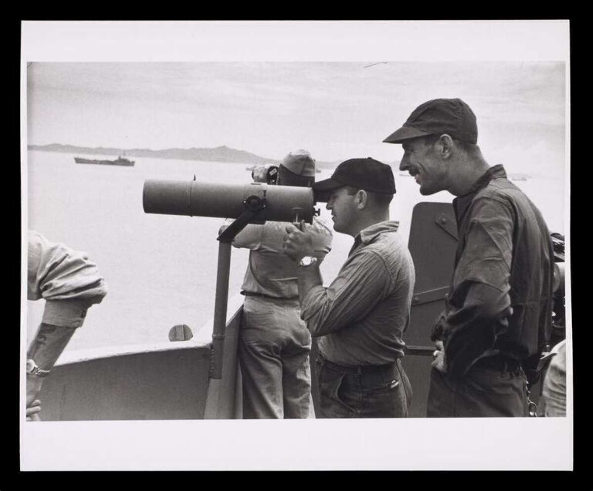 Sailors Observing Target at Sea