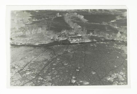 Vintage Aerial View of Rural Landscape