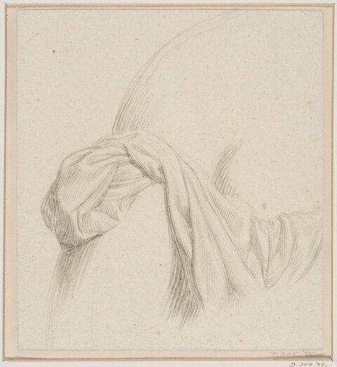 Pencil Study of Draped Garment